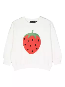 Mini Rodini толстовка с вышивкой, белый