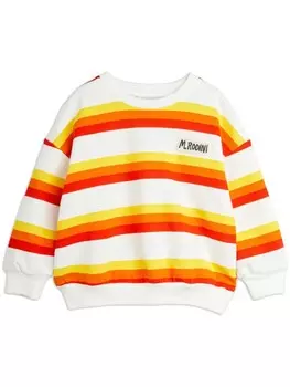 Mini Rodini толстовка в полоску, белый