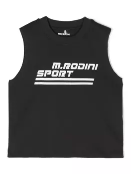Mini Rodini топ с логотипом, черный