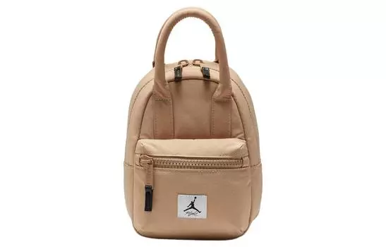Мини-рюкзак из хлопка с нейлоном, женский, кофейный Jordan