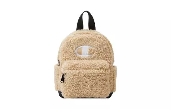 Мини-рюкзак из ткани Fluffy Collection, унисекс, разноцветный Champion, молочно-белый/черный