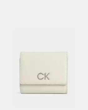Мини-серый кошелек тройного сложения с RFID Calvin Klein, серый