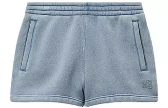 Мини-шорты с логотипом Alexander Wang, Biker Gray