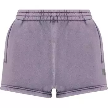 Мини-шорты с логотипом Alexander Wang, фиолетовый