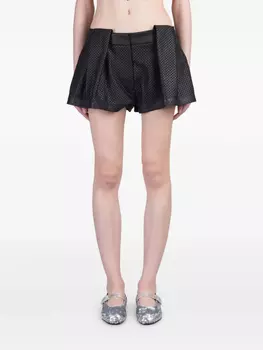 Мини-шорты с перфорацией Stella McCartney, черный