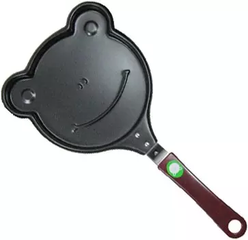 Мини-сковорода, 5,5 x 10,6 дюймов (140 x 270 мм), лягушка Nagao, Black (Black 19-3911Tcx)