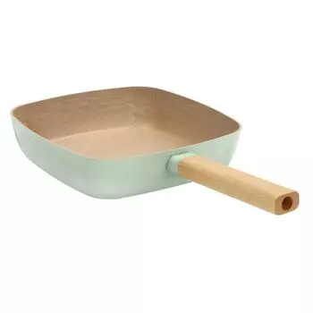 Мини-сковородка квадратная с антипригарным покрытием 18*18*6,5см (зеленая) easybuy