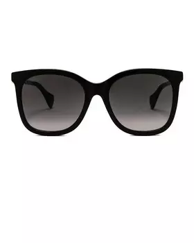 Мини-солнцезащитные очки «кошачий глаз» для бега Gucci, черный