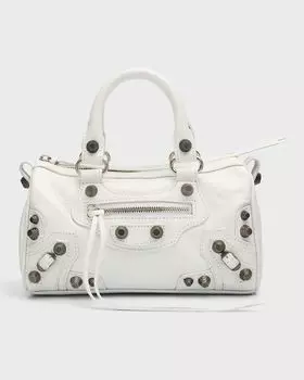 Мини-спортивная сумка Le Cagole Balenciaga, цвет 9104 Optic White