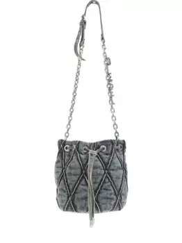 Мини-стеганая сумка Charm-D с цепочным ремешком DIESEL, синий