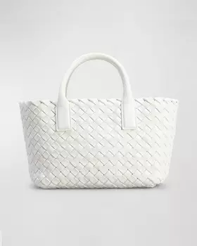 Мини-сумка Cabat из кожи ягненка Bottega Veneta