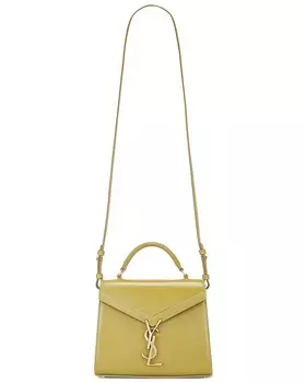 Мини-сумка Cassandra с верхней ручкой Saint Laurent, цвет Vert Olive