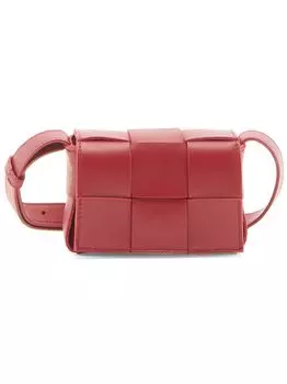 Мини-сумка через плечо Cassette Bottega Veneta, красный
