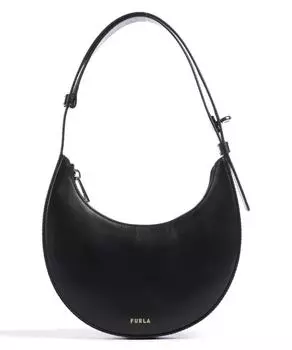 Мини-Сумка через плечо Delizia из мелкозернистой кожи Furla, черный