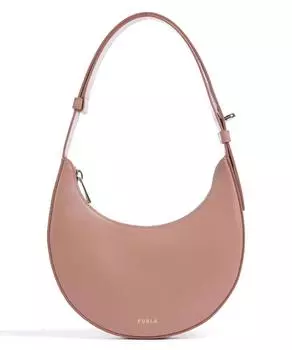 Мини-Сумка через плечо Delizia из мелкозернистой кожи Furla, розовый