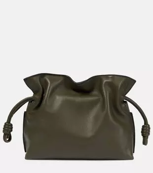 Мини-сумка через плечо Flamenco из кожи Loewe, коричневый
