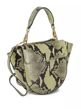 Мини-сумка через плечо Hortensia с принтом под питона Wandler, нейтральный