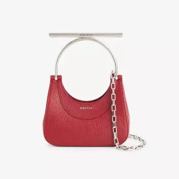 Мини-Сумка через плечо из кожи Cross-Bar Alexander Mcqueen, красный