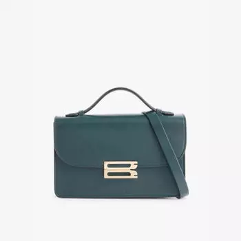 Мини-Сумка через плечо из кожи Dorian Victoria Beckham, зеленый
