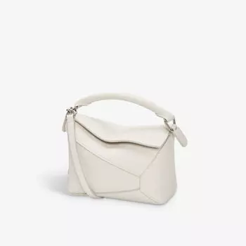 Мини-Сумка через плечо из кожи Puzzle Loewe, белый