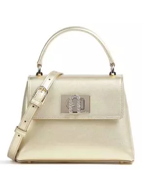 Мини-сумка через плечо из мелкозернистой кожи Furla, желтый