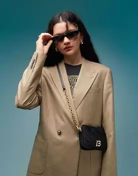 Мини-сумка через плечо из нейлона BIMBA Y LOLA черного цвета