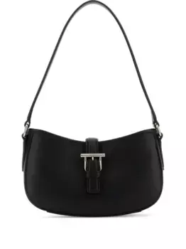 Мини-сумка через плечо из телячьей кожи с застежкой-пряжкой T-Bar Alexander McQueen, черный