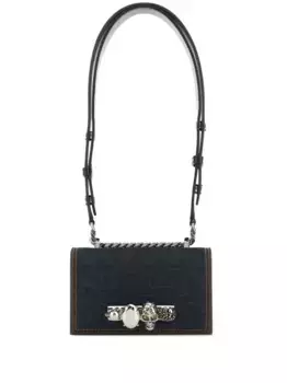Мини-сумка через плечо Jewelled Alexander McQueen, синий