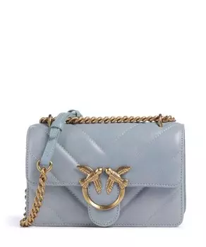 Мини-Сумка через плечо Love one из воловьей кожи Pinko, голубой