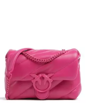 Мини-сумка через плечо Love Puff из овчины Pinko, розовый