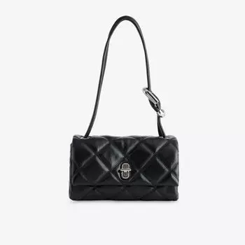 Мини-сумка через плечо Marc Jacobs из комбинированной кожи стеганая, черный
