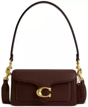 Мини-сумка через плечо Mini Tabby из гладкой кожи Polished Pebble, 20 см COACH, коричневый