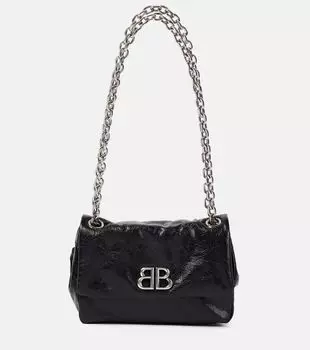 Мини-сумка через плечо Monaco BB из кожи Balenciaga, черный