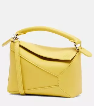 Мини-сумка через плечо Puzzle Edge из кожи Loewe, Dandelion
