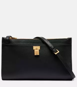 Мини-сумка через плечо с кожаным замком Tom Ford, черный
