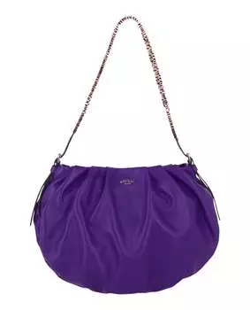Мини-сумка через плечо с ламинированным принтом Moschino, фиолетовый