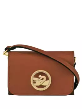 Мини-сумка через плечо с логотипом Longchamp, коричневый