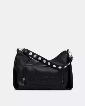 Мини-сумка через плечо с логотипом спереди Desigual, черный