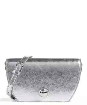 Мини-Сумка через плечо Sfera из мелкозернистой кожи Furla, серебряный