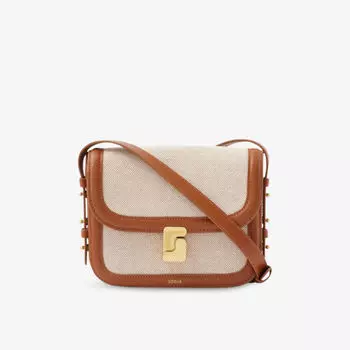 Мини-сумка через плечо Soeur Bellissima из холста и кожи, мультиколор