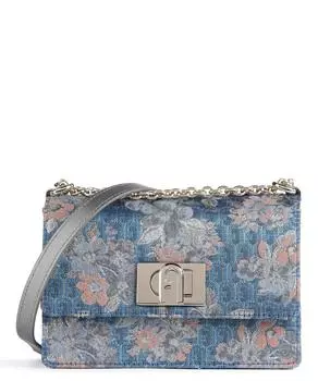Мини-сумка через плечо, текстильная Furla, синий