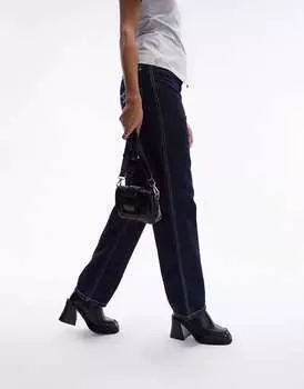 Мини-сумка через плечо Topshop Flora черного цвета под крокодила