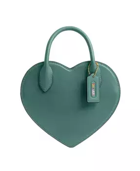 Мини-сумка через плечо в форме сердца COACH, зеленый