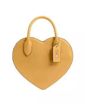 Мини-сумка через плечо в форме сердца COACH, желтый
