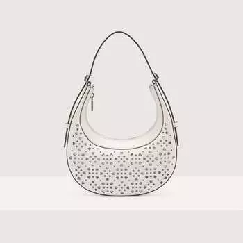 Мини-сумка Coccinelle Whisper Cowhide perforee, цвет Blanco