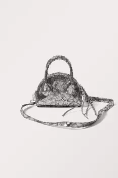 Мини сумка для боулинга Monki, серебряный