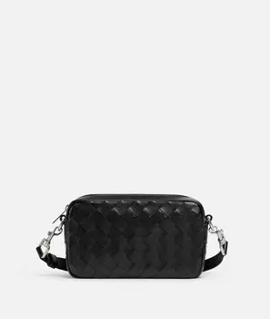 Мини-сумка для фотокамеры Intrecciato Bottega Veneta, черный