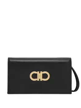 Мини-сумка Double Gancini Ferragamo, черный