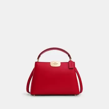 Мини-сумка Eliza COACH, цвет gold/bold red