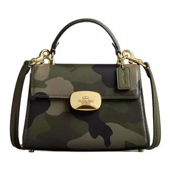 Мини-сумка Eliza из гладкой кожи через плечо, женская, темно-кипарисового цвета COACH